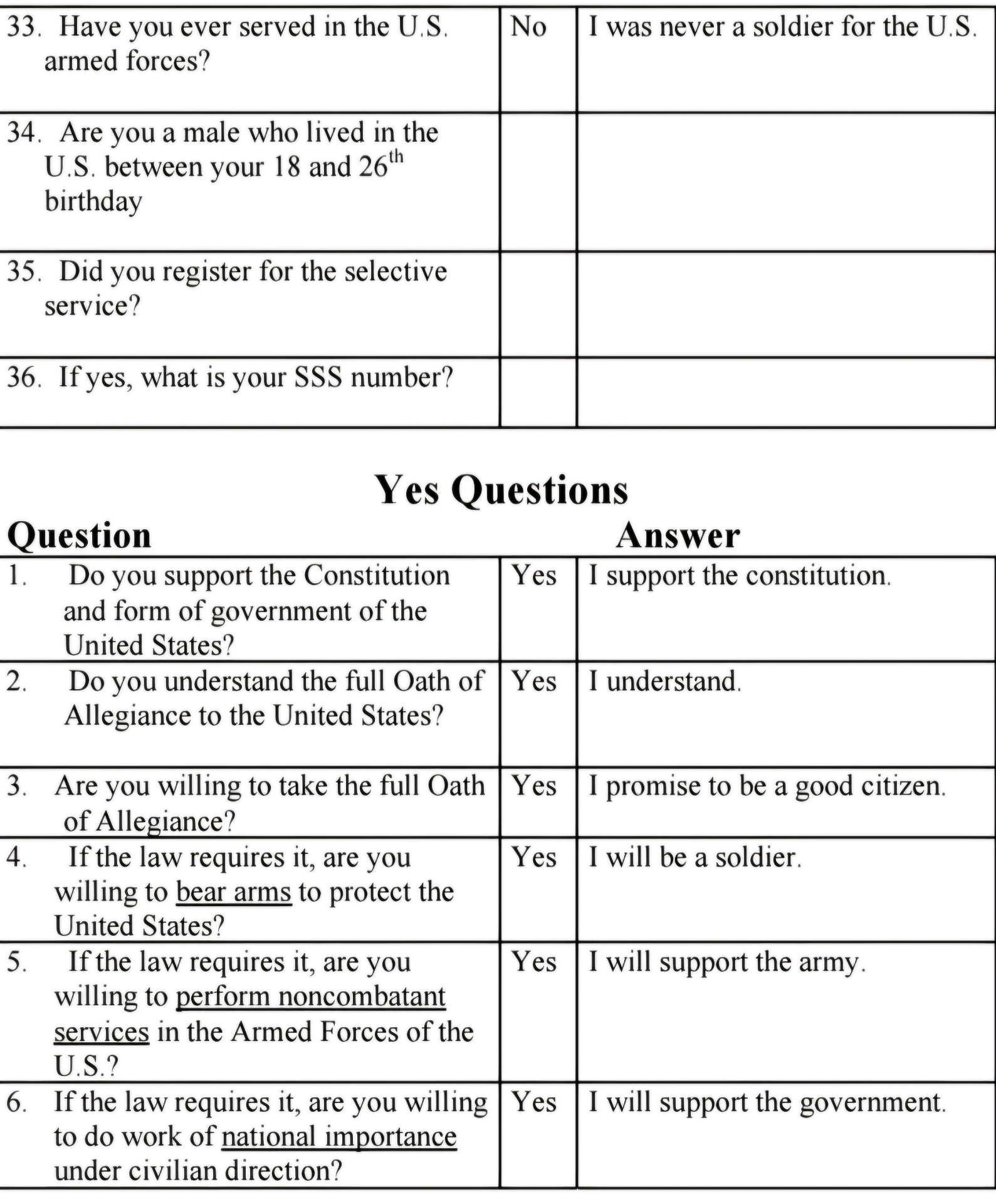 N-400 Yes/No questions page 4